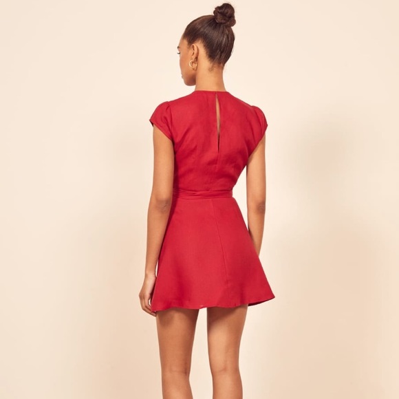 Reformation Rodin Dress (Red) - Picture 3 of 16